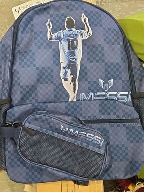 Messi Navy Blue Men's Backpack with Pencil Case